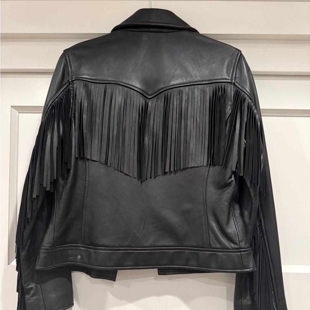 Leather Fringe Jacket